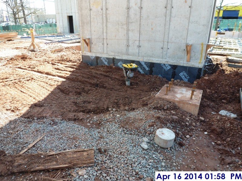 Compacting around Elev. -5,6 foundation walls Facing South-West (800x600)